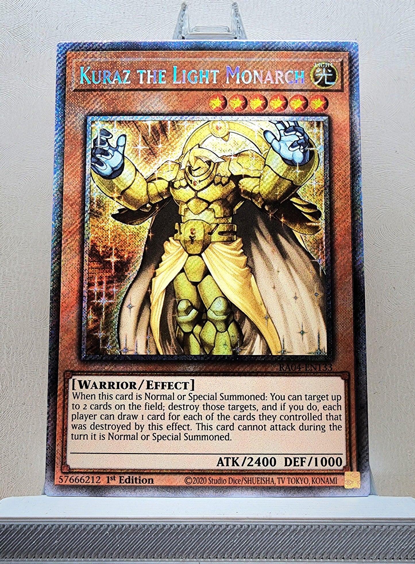 Yugioh! 1x Kuraz the Light Monarch (RA04 - Platinum Secret Rare) 1st Edition