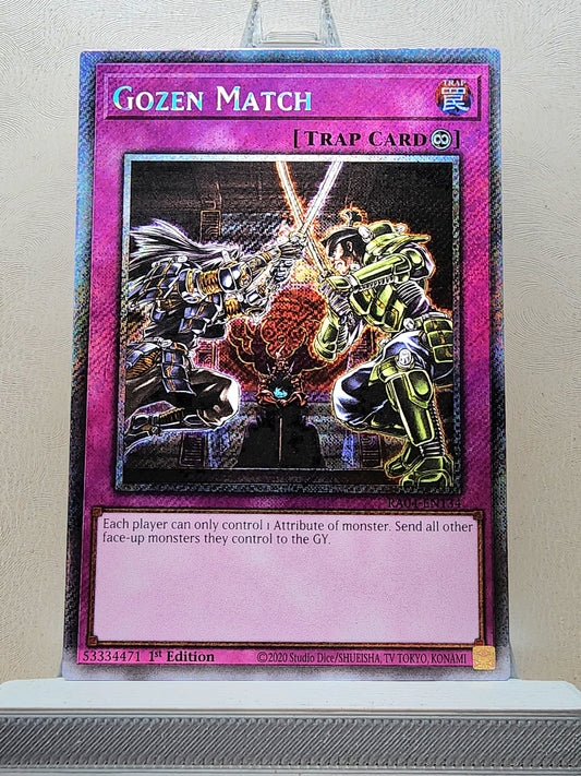 Yugioh! 1x Gozen Match (RA04 - Platinum Secret Rare) 1st Edition