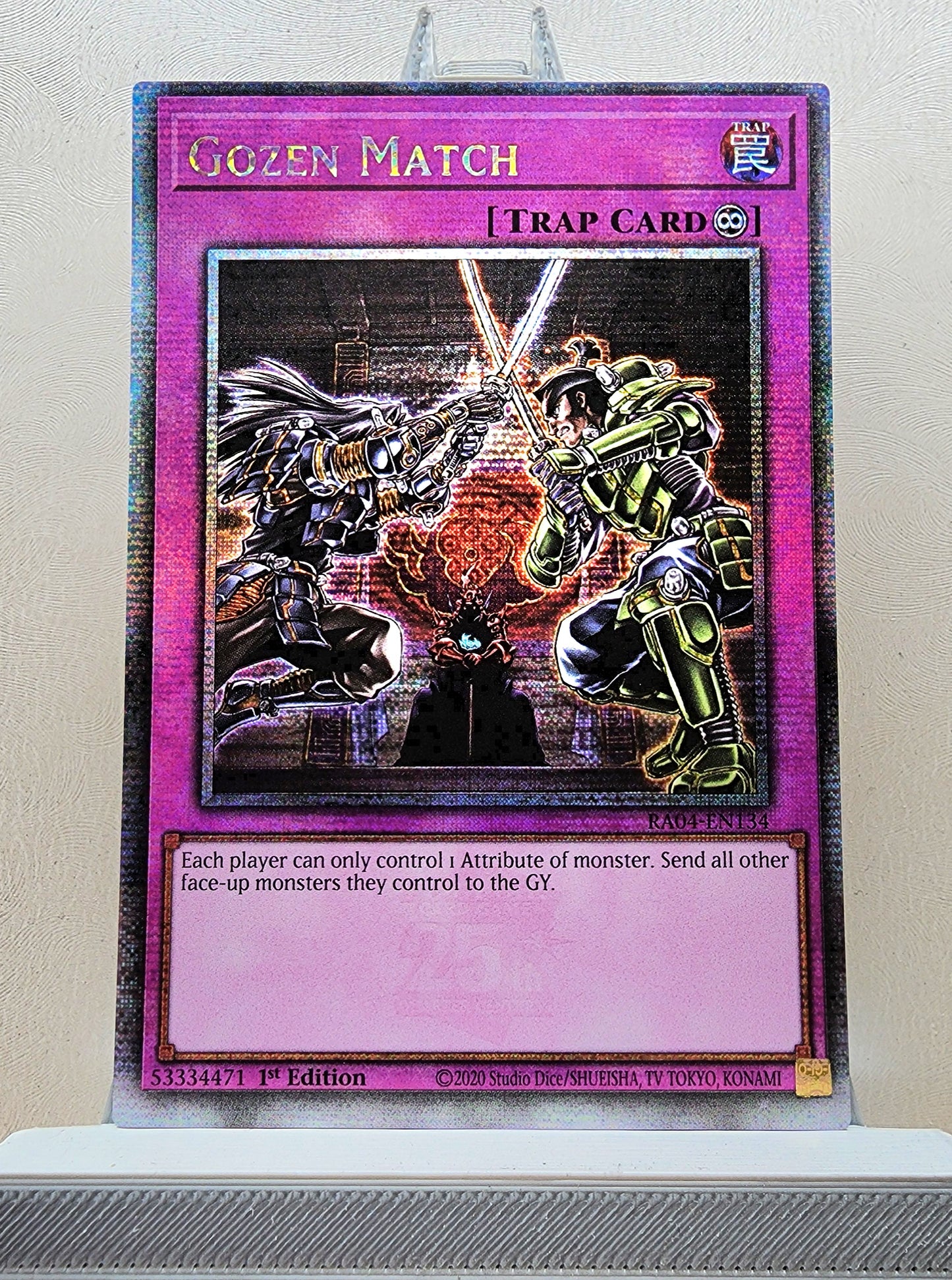 Yugioh! 1x Gozen Match (RA04 - Quarter Century Secret Rare) 1st Edition