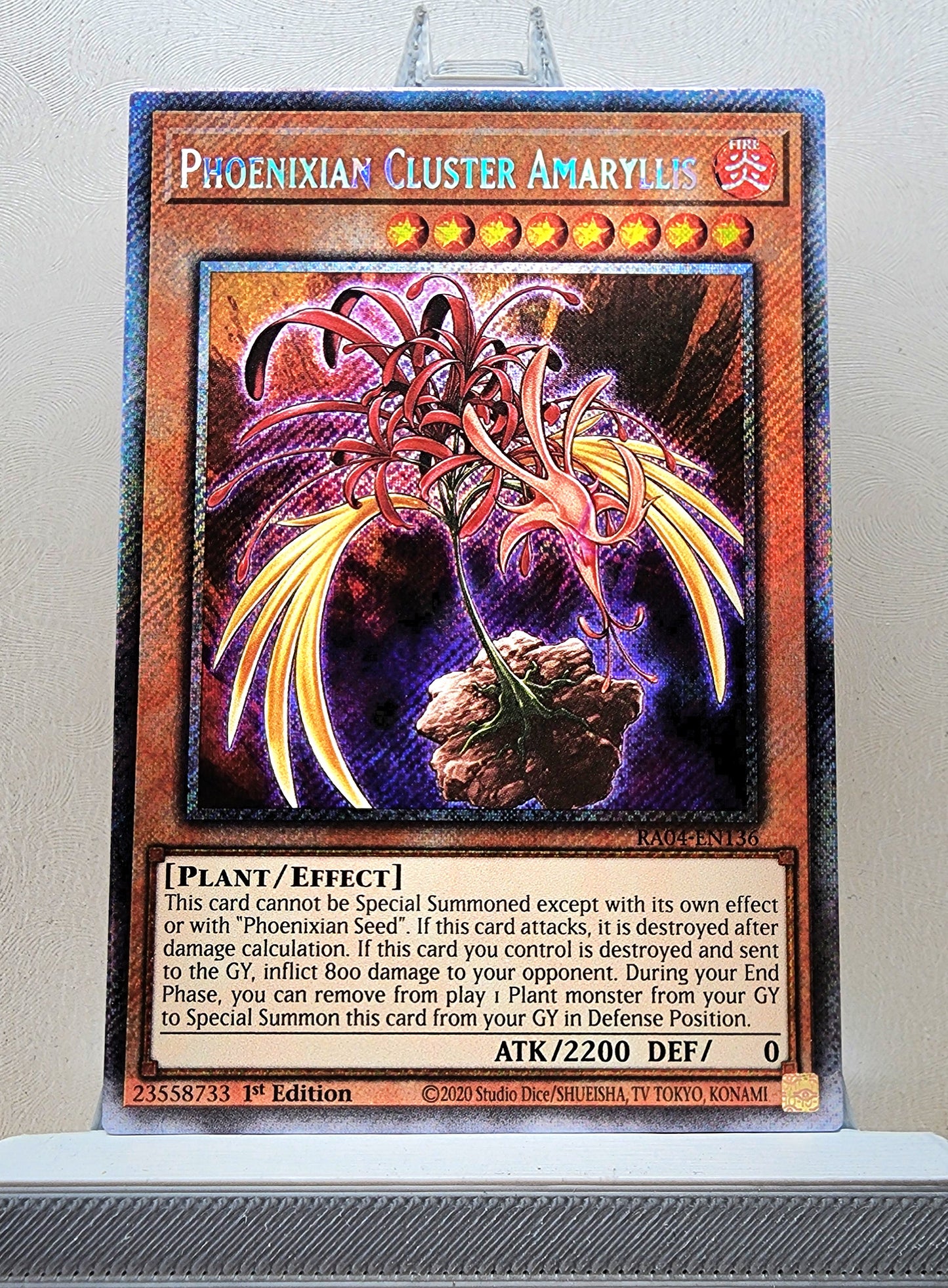 Yugioh! 1x Phoenixian Cluster Amaryllis (RA04 - Platinum Secret Rare) 1st Edition
