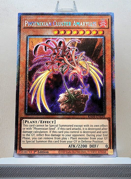 Yugioh! 1x Phoenixian Cluster Amaryllis (RA04 - Platinum Secret Rare) 1st Edition