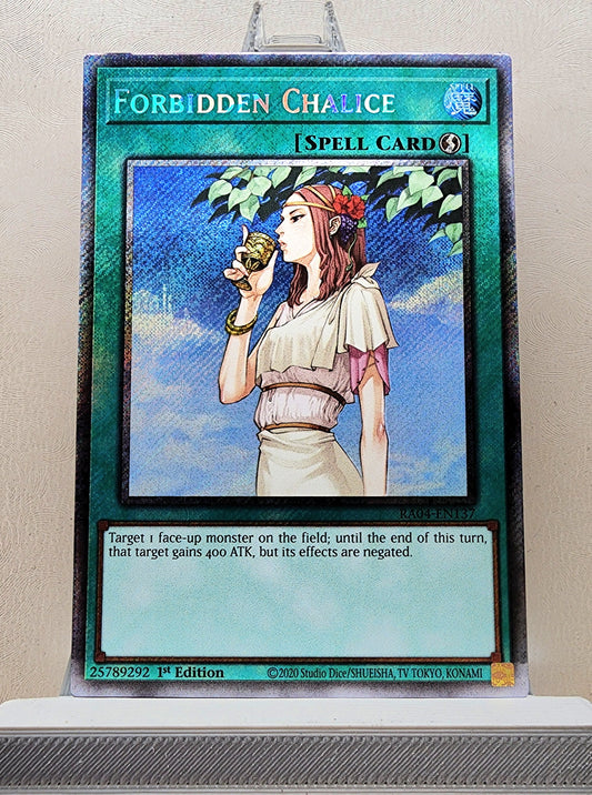 Yugioh! 1x Forbidden Chalice (RA04 - Platinum Secret Rare) 1st Edition