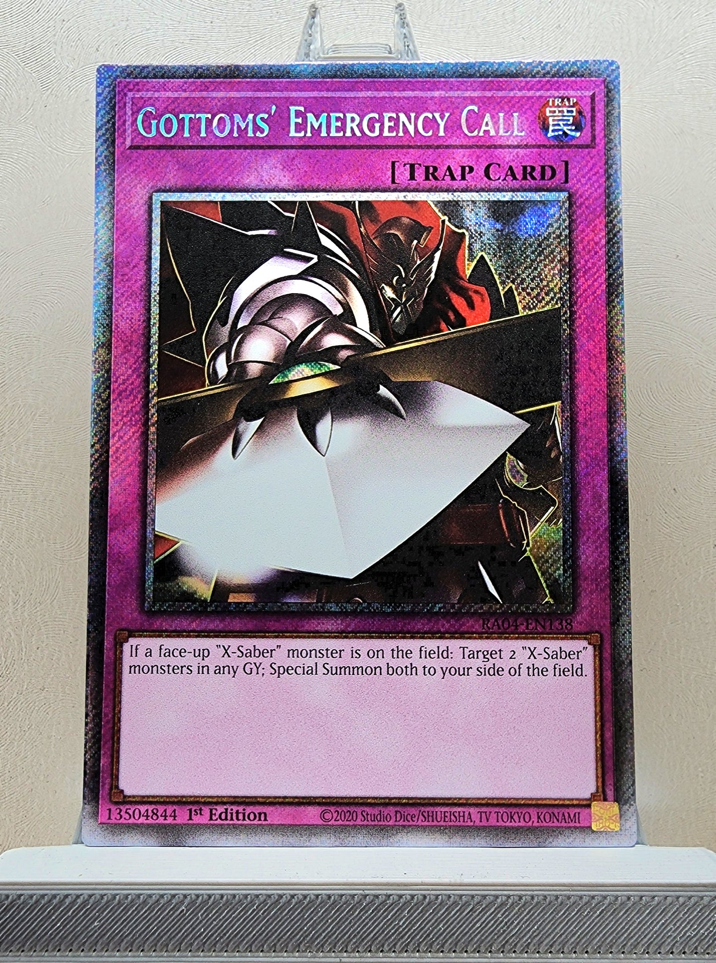 Yugioh! 1x Gottoms' Emergency Call (RA04 - Platinum Secret Rare) 1st Edition