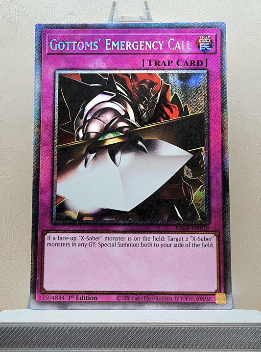 Yugioh! 1x Gottoms' Emergency Call (RA04 - Platinum Secret Rare) 1st Edition