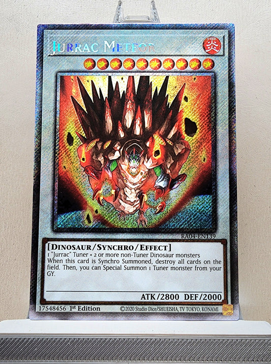 Yugioh! 1x Jurrac Meteor (RA04 - Platinum Secret Rare) 1st Edition