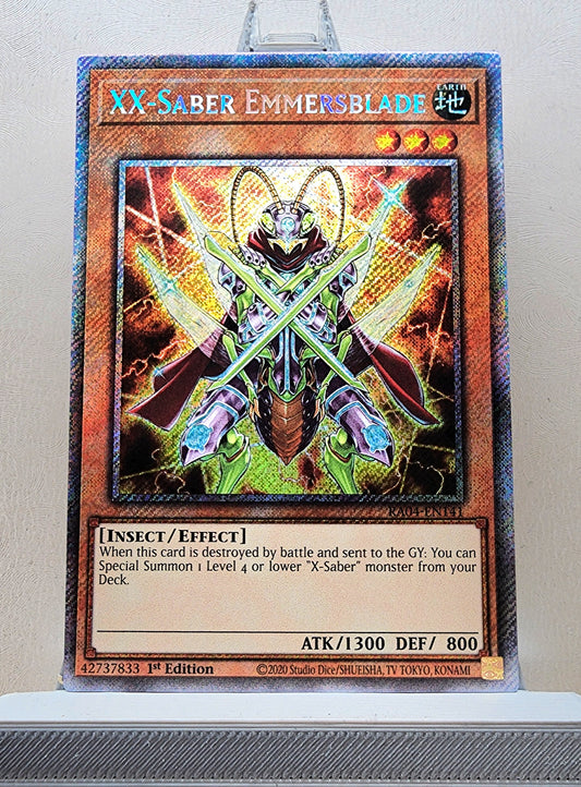 Yugioh! 1x XX-Saber Emmersblade (RA04 - Platinum Secret Rare) 1st Edition