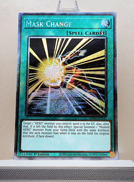 Yugioh! 1x Mask Change (RA04 - Platinum Secret Rare) 1st Edition