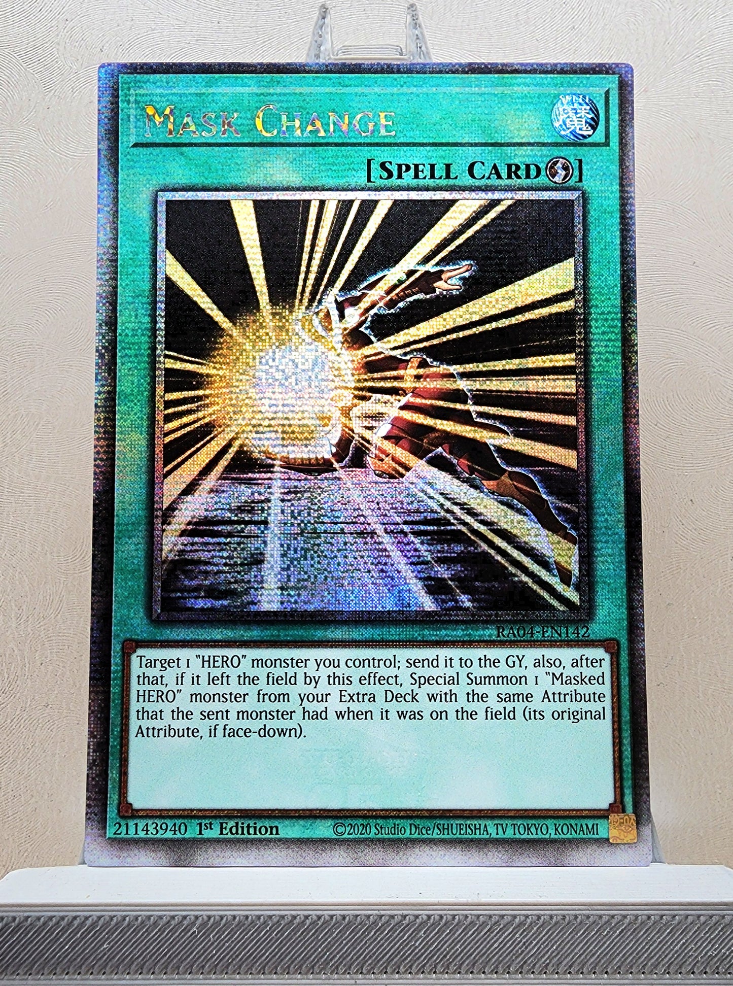 Yugioh! 1x Mask Change (RA04 - Quarter Century Secret Rare) 1st Edition