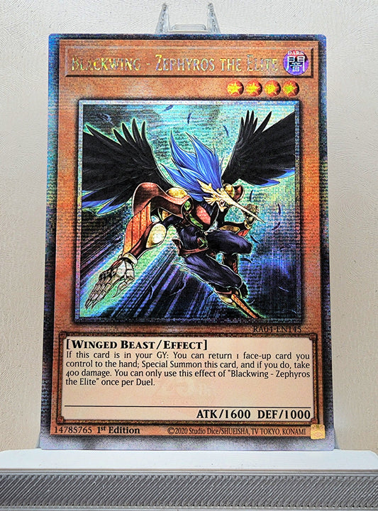 Yugioh! 1x Blackwing - Zephyros the Elite (RA04 - Quarter Century Secret Rare) 1st Edition