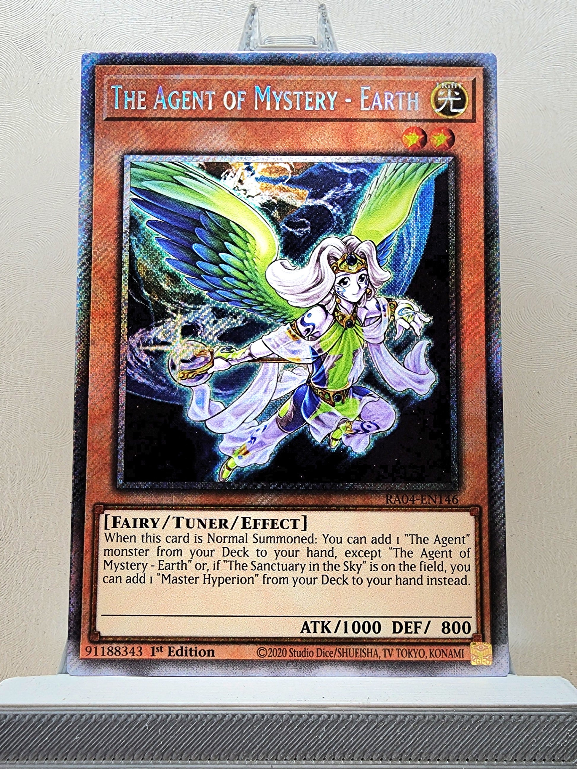 Yugioh! 1x The Agent of Mystery - Earth (RA04 - Platinum Secret Rare) KAWAIII SUSHI Yugioh! 1x The Agent of Mystery - Earth (RA04 - Platinum Secret Rare) KAWAIII SUSHI