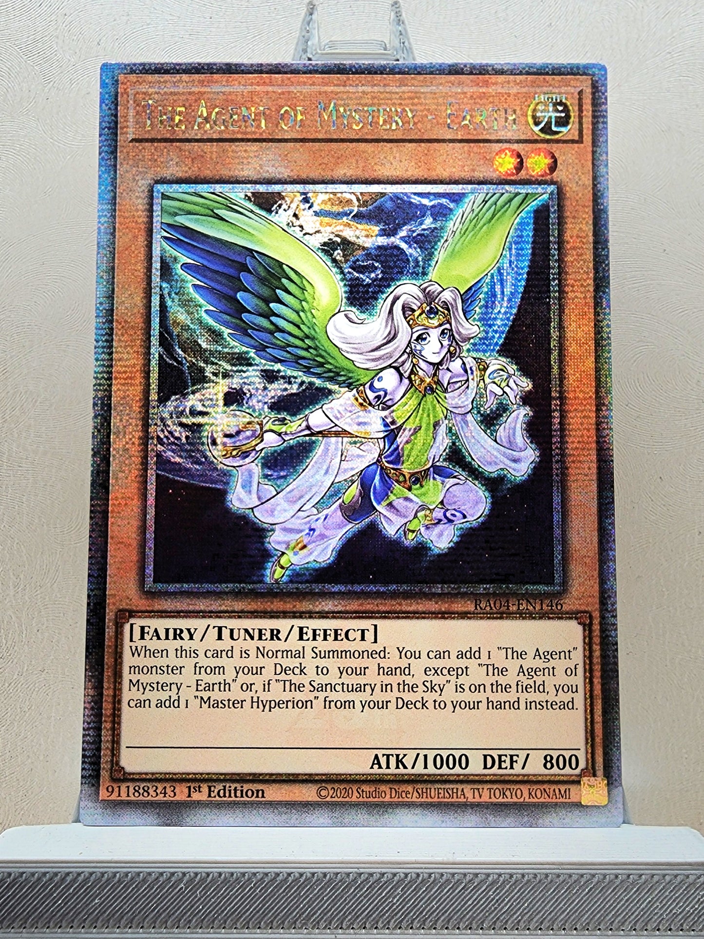 Yugioh! 1x The Agent of Mystery - Earth (RA04 - Quarter Century Secret Rare) 1st Edition