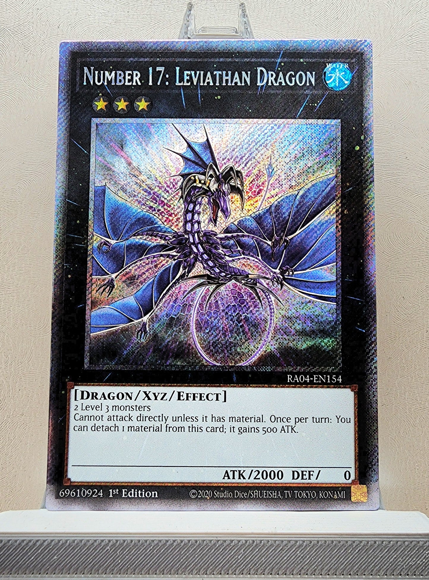 Yugioh! 1x Number 17: Leviathan Dragon (RA04 - Platinum Secret Rare) 1st Edition
