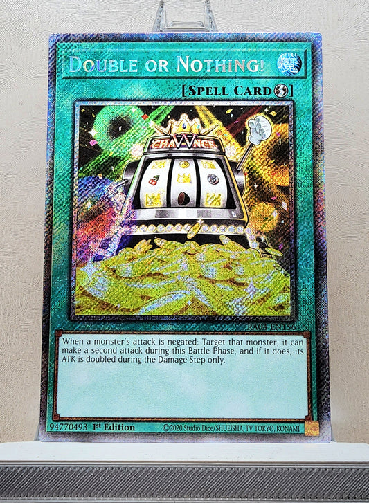 Yugioh! 1x Double or Nothing (RA04 - Platinum Secret Rare) 1st Edition