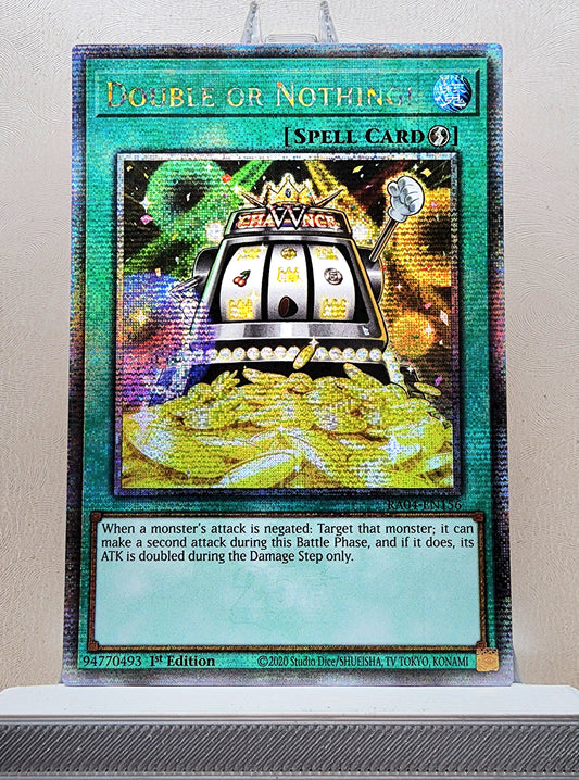 Yugioh! 1x Double or Nothing (RA04 - Quarter Century Secret Rare) 1st Edition