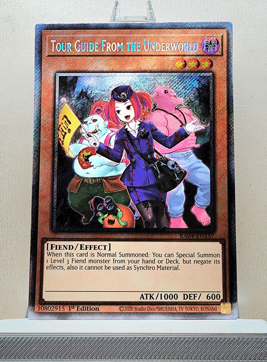 Yugioh! 1x Tour Guide From the Underworld Alt Art (RA04 - Platinum Secret Rare) 1st Edition