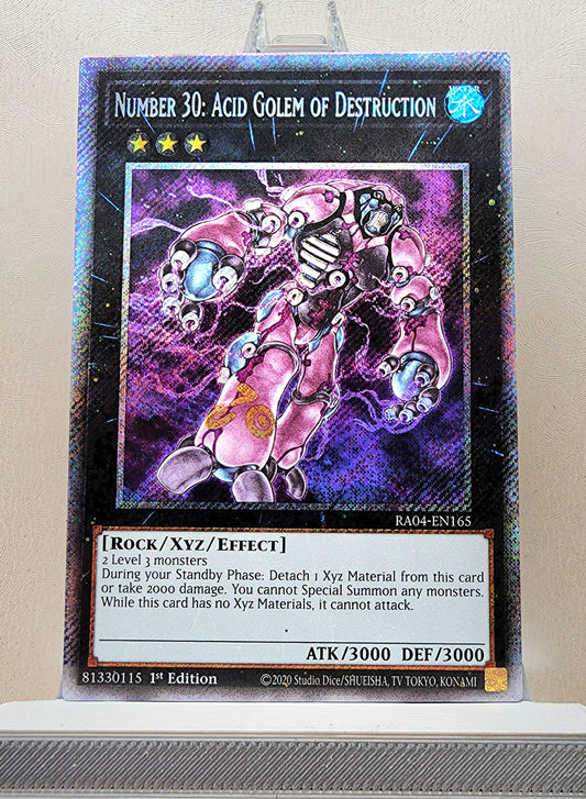 Yugioh! 1x Number 30: Acid Golem of Destruction (RA04 - Platinum Secret Rare) 1st Edition