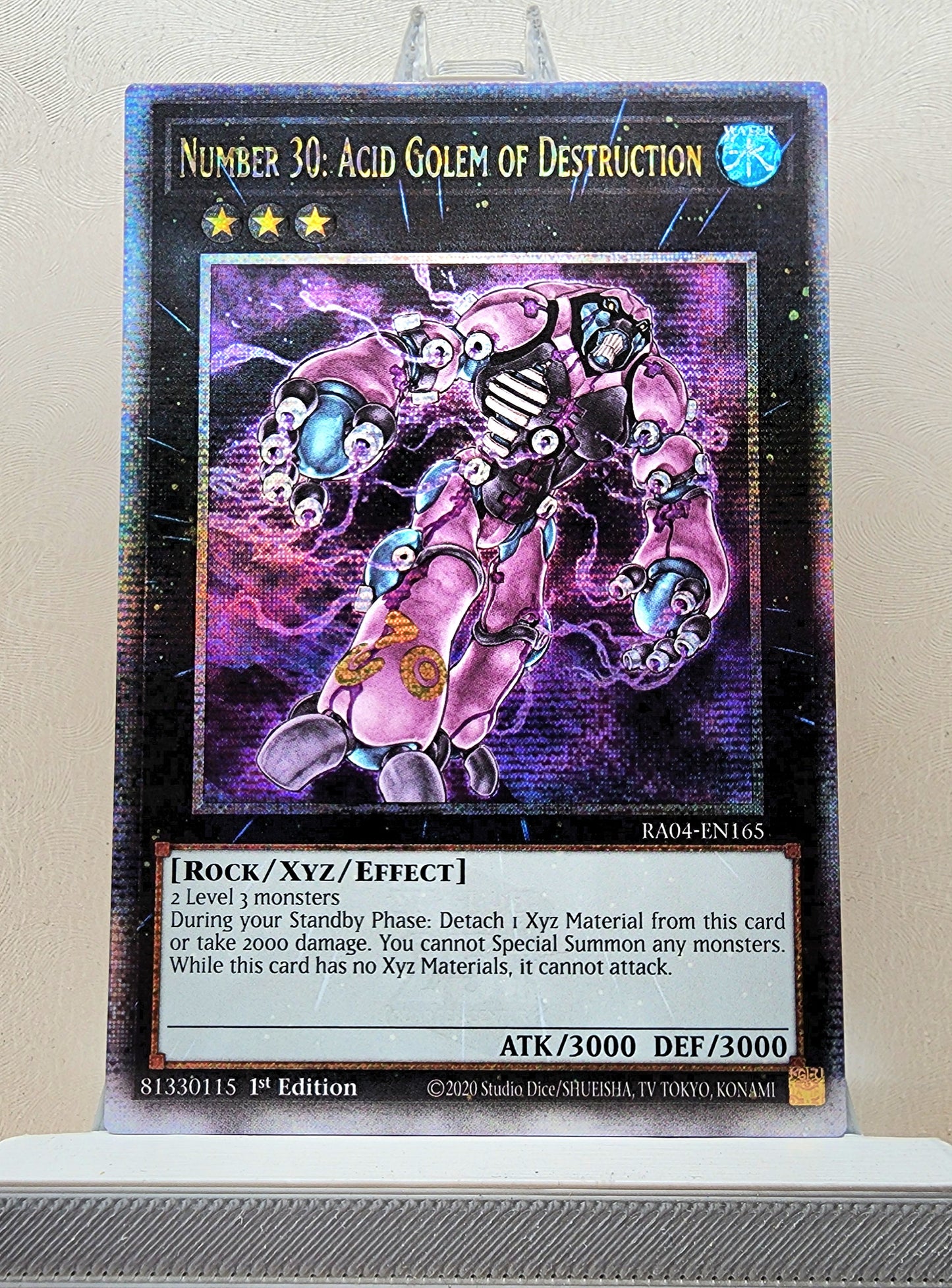 Yugioh! 1x Number 30: Acid Golem of Destruction (RA04 - Quarter Century Secret Rare) 1st Edition