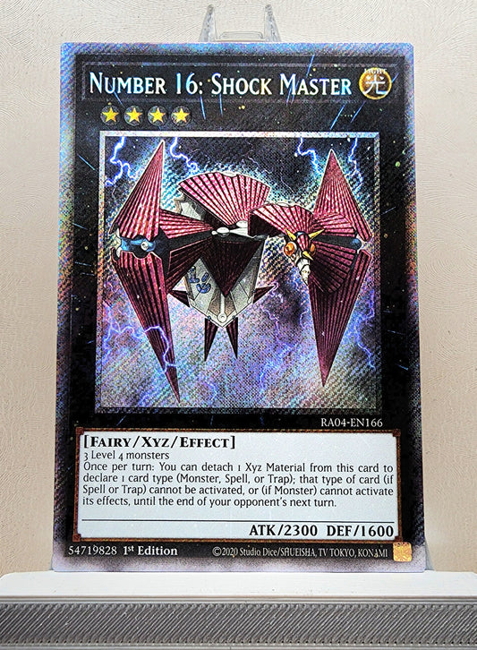 Yugioh! 1x Number 16: Shock Master (RA04 - Platinum Secret Rare) 1st Edition