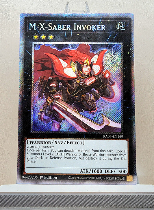 Yugioh! 1x M-X-Saber Invoker (RA04 - Platinum Secret Rare) 1st Edition