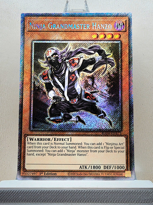 Yugioh! 1x Ninja Grandmaster Hanzo (RA04 - Platinum Secret Rare) 1st Edition