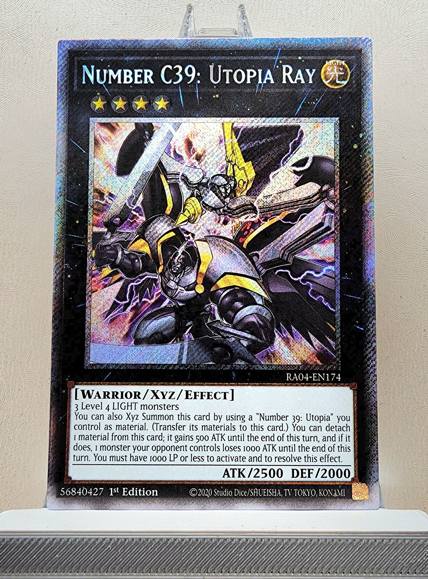 Yugioh! 1x Number C39: Utopia Ray (RA04 - Platinum Secret Rare) 1st Edition