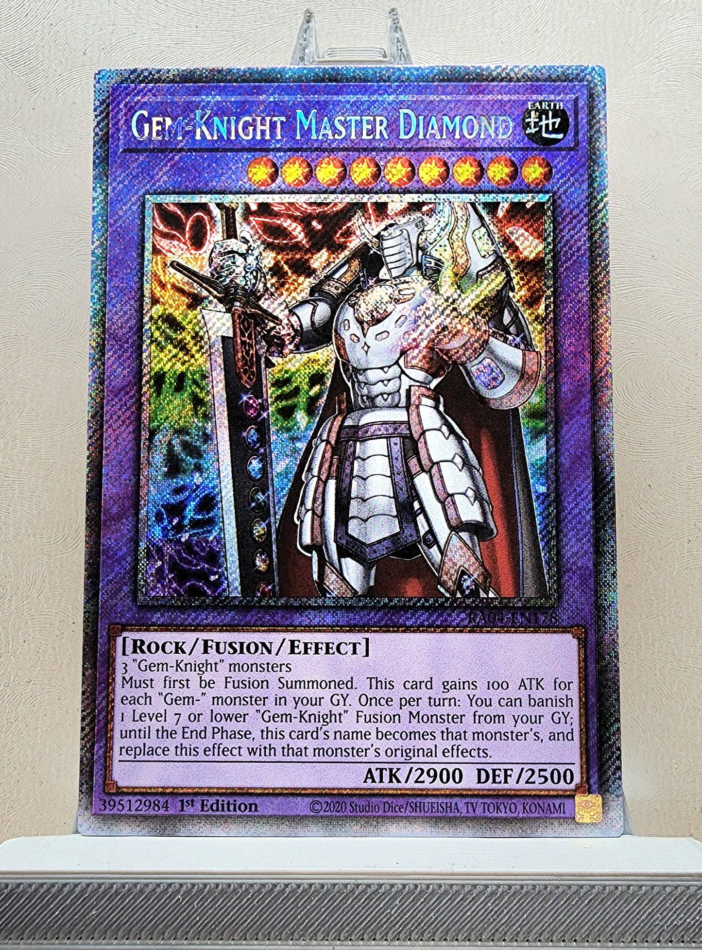 Yugioh! 1x Gem-Knight Master Diamond (RA04 - Platinum Secret Rare) 1st Edition
