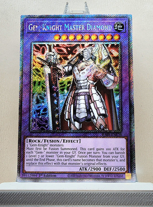 Yugioh! 1x Gem-Knight Master Diamond (RA04 - Platinum Secret Rare) 1st Edition