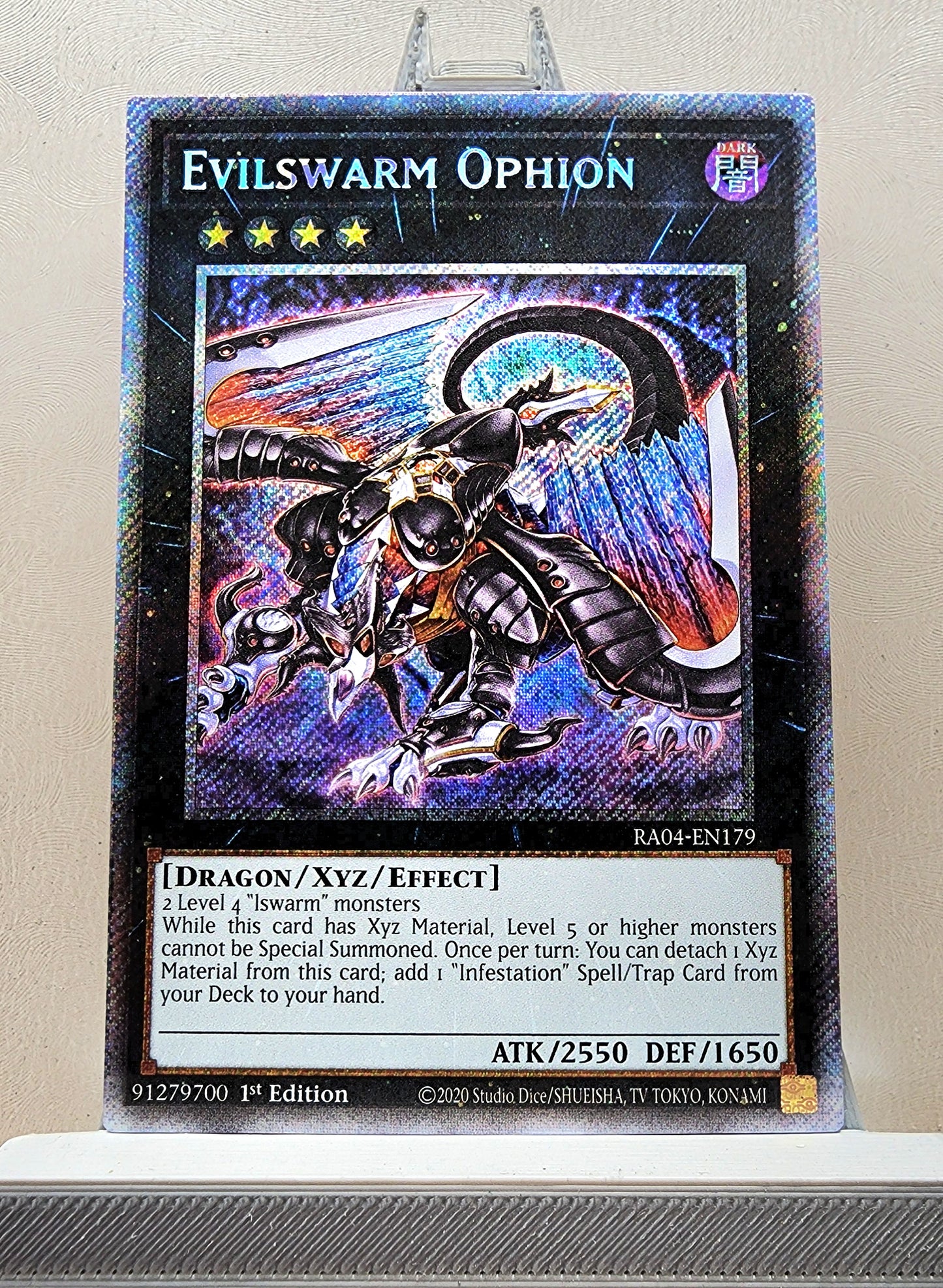 Yugioh! 1x Evilswarm Ophion (RA04 - Platinum Secret Rare) 1st Edition