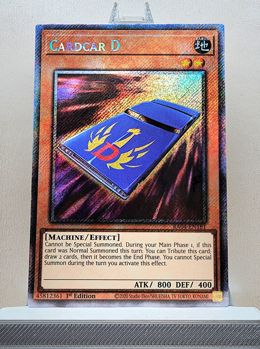 Yugioh! 1x Cardcar D (RA04 - Platinum Secret Rare) 1st Edition