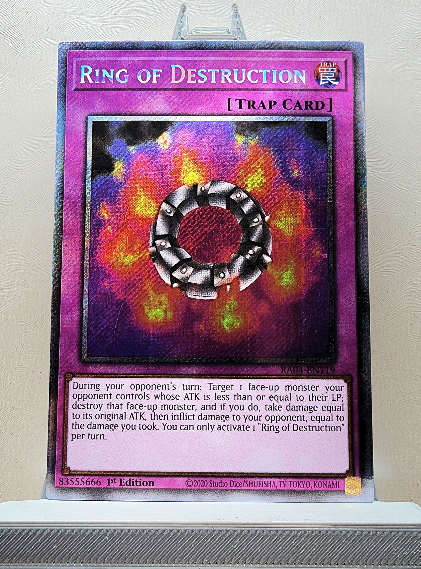 Yugioh! 1x Ring of Destruction (RA04 - Platinum Secret Rare) 1st Edition