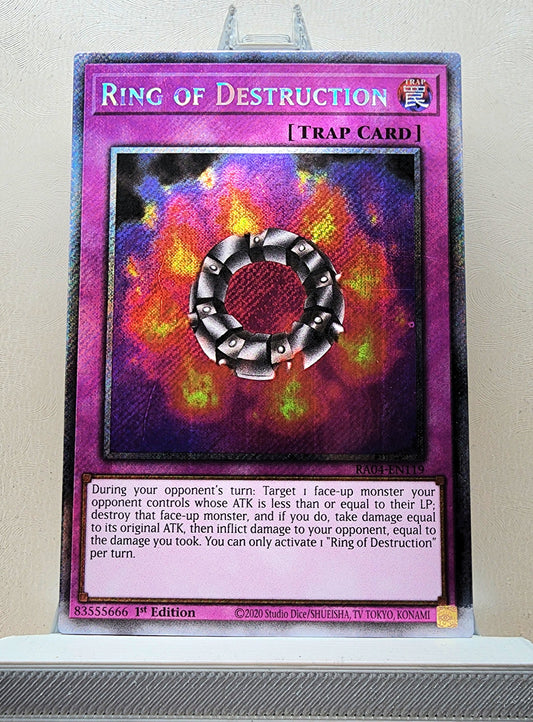 Yugioh! 1x Ring of Destruction (RA04 - Platinum Secret Rare) 1st Edition