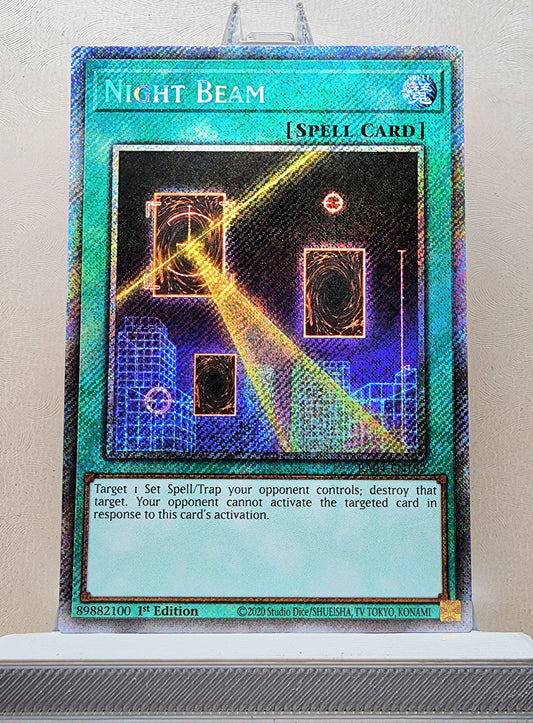Yugioh! 1x Night Beam (RA04 - Platinum Secret Rare) 1st Edition