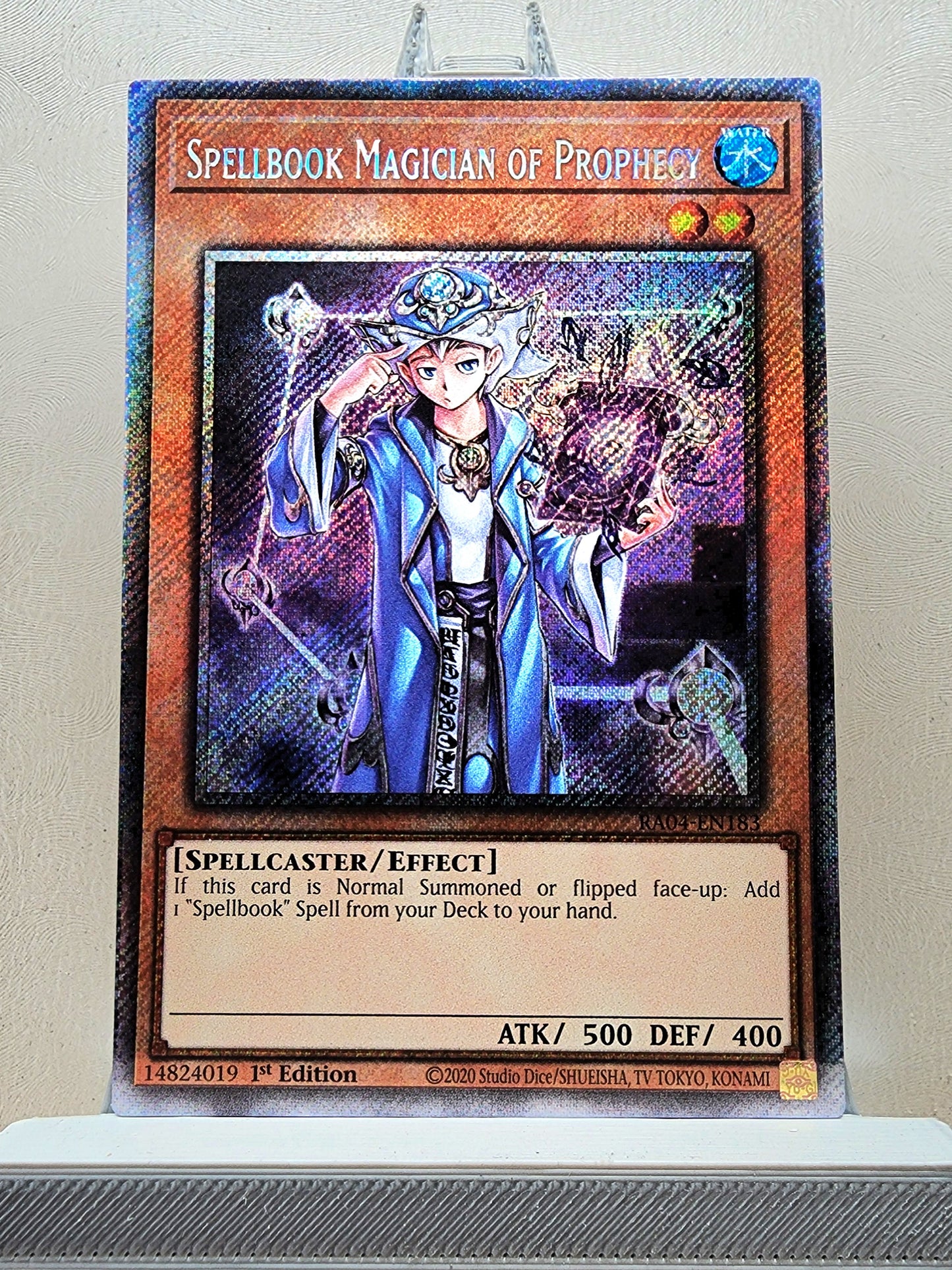 Yugioh! 1x Spellbook Magician of Prophecy (RA04 - Platinum Secret Rare) 1st Edition