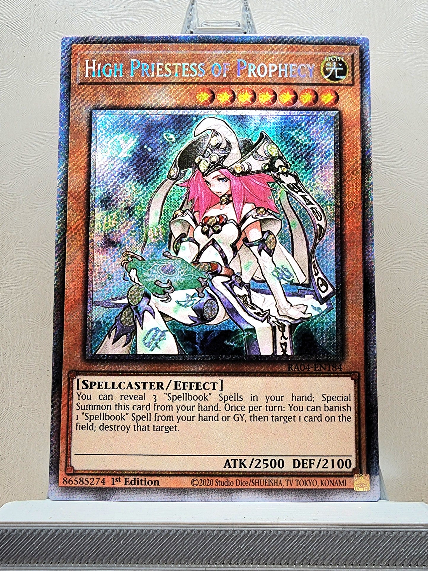 Yugioh! 1x High Priestess of Prophecy (RA04 - Platinum Secret Rare) 1st Edition