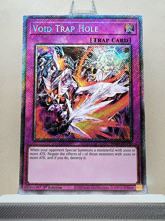 Yugioh! 1x Void Trap Hole (RA04 - Platinum Secret Rare) 1st Edition