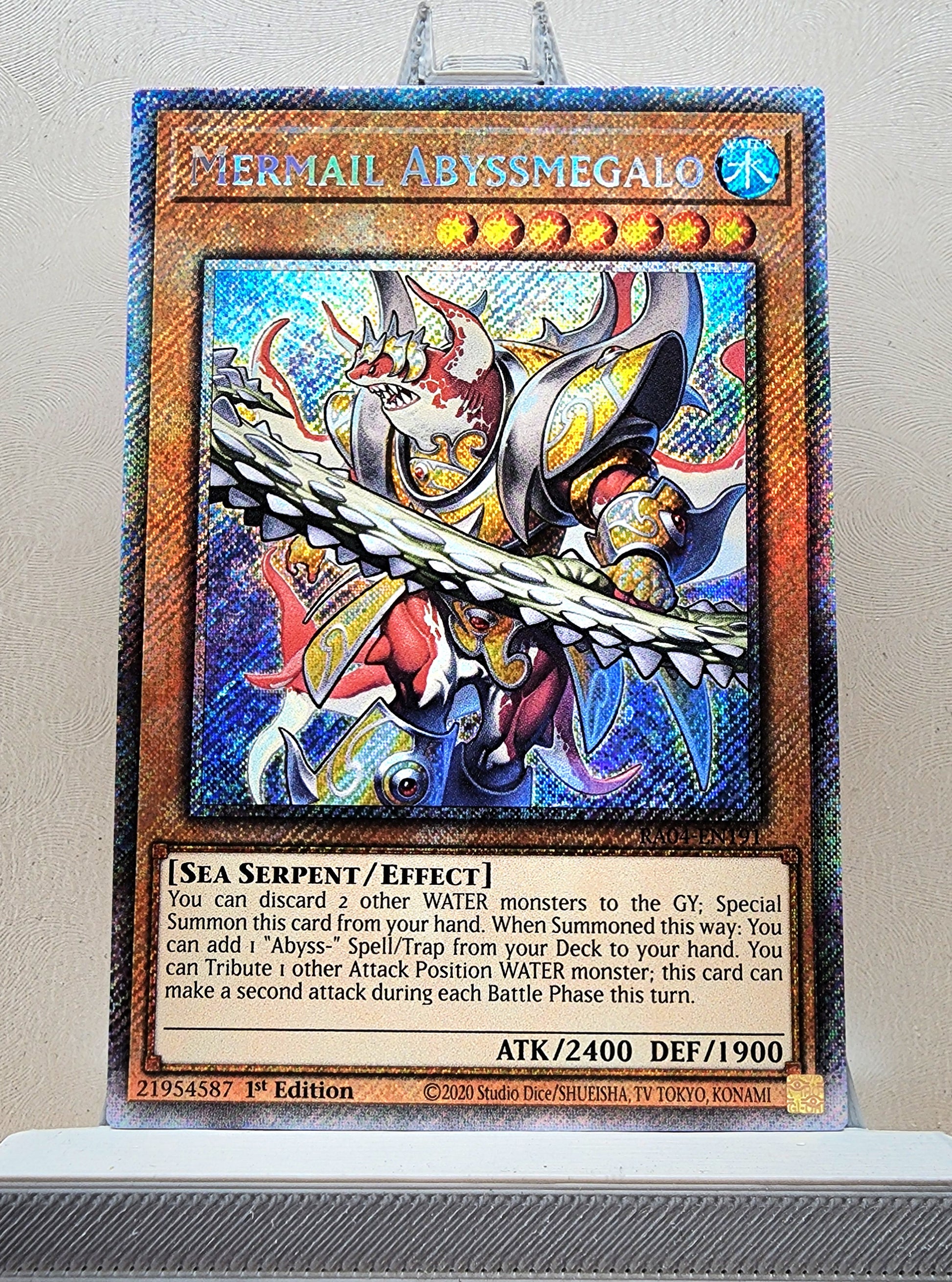 Yugioh! 1x Mermail Abyssmegalo (RA04 - Platinum Secret Rare) 1st Editi KAWAIII SUSHI Yugioh! 1x Mermail Abyssmegalo (RA04 - Platinum Secret Rare) 1st Editi KAWAIII SUSHI