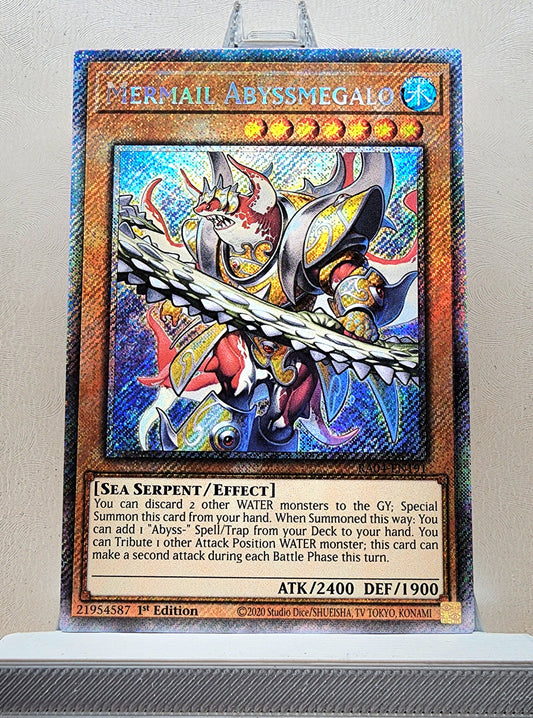 Yugioh! 1x Mermail Abyssmegalo (RA04 - Platinum Secret Rare) 1st Edition