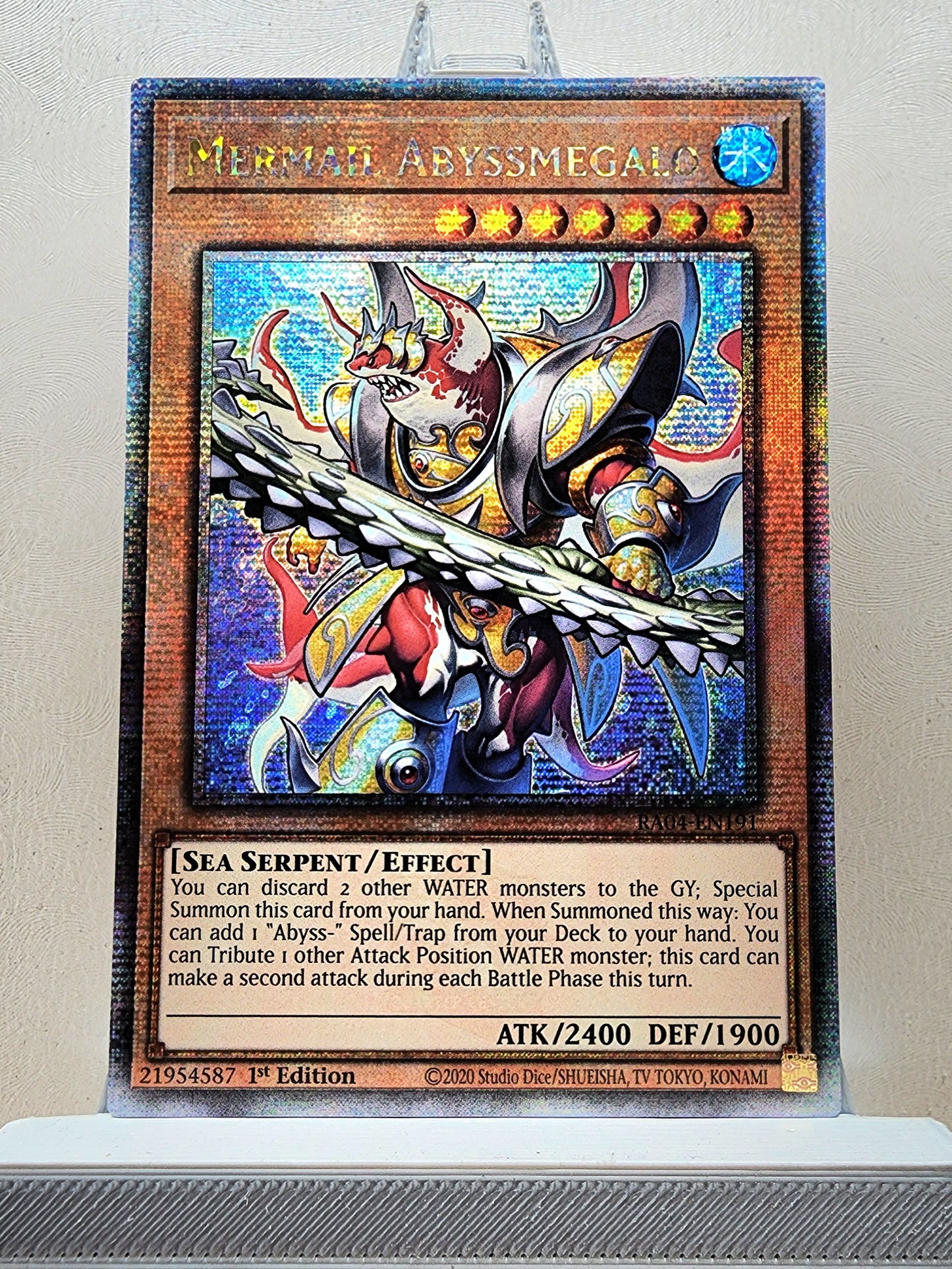 Yugioh! 1x Mermail Abyssmegalo (RA04 - Quarter Century Secret Rare) 1st Edition