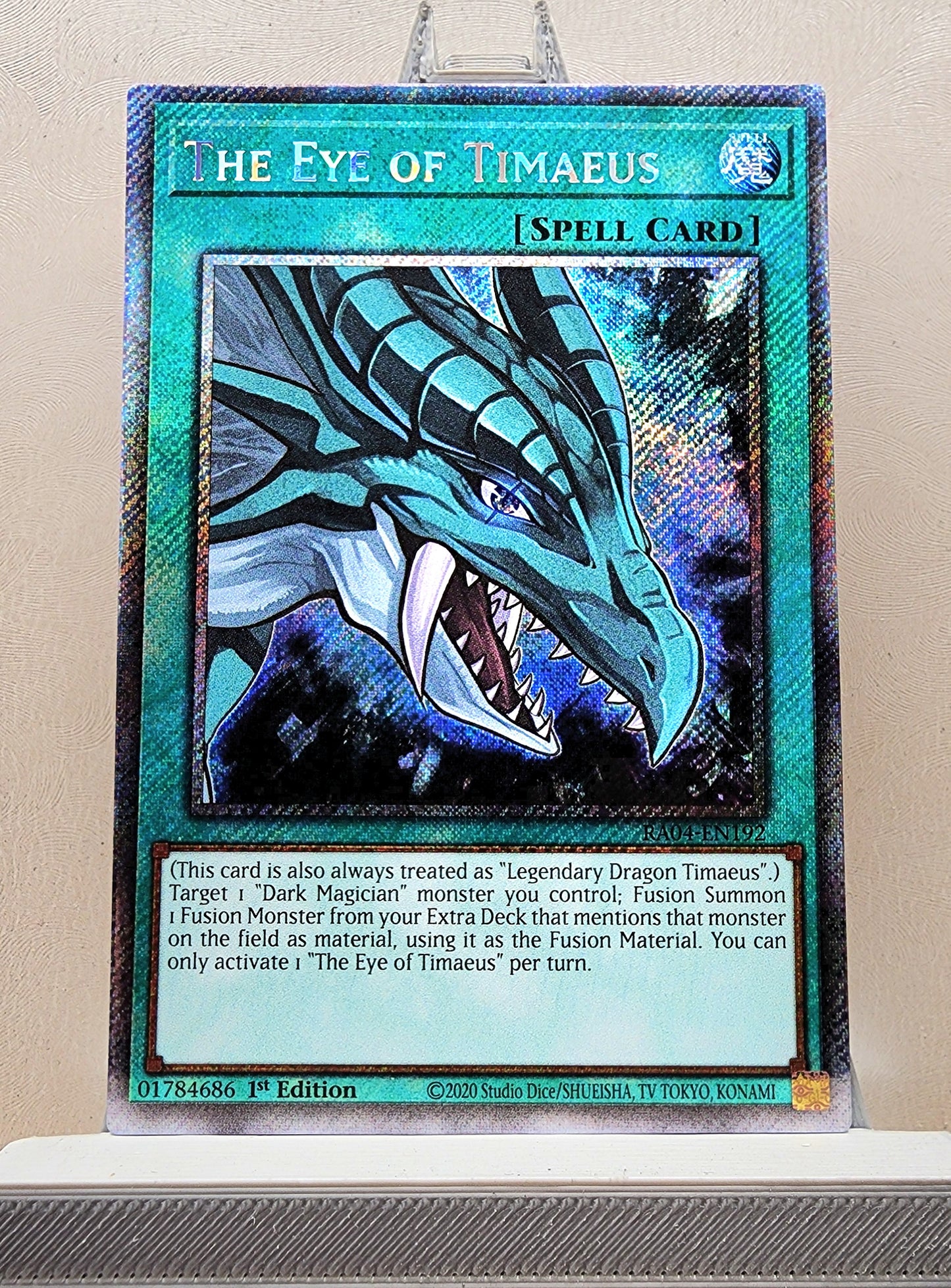 Yugioh! 1x The Eye of Timaeus (RA04 - Platinum Secret Rare) 1st Edition