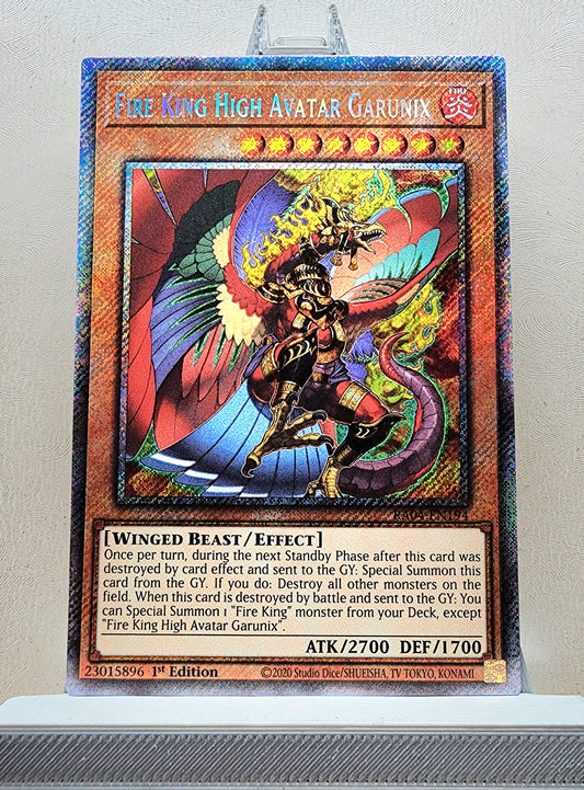 Yugioh! 1x Fire King High Avatar Garunix (RA04 - Platinum Secret Rare) 1st Edition