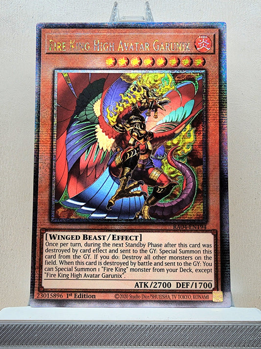 Yugioh! 1x Fire King High Avatar Garunix (RA04 - Quarter Century Secret Rare) 1st Edition