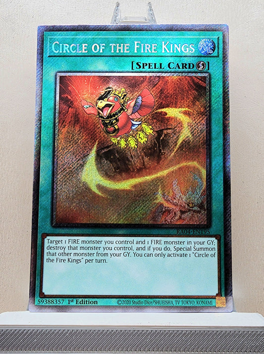 Yugioh! 1x Circle of the Fire Kings (RA04 - Platinum Secret Rare) 1st Edition