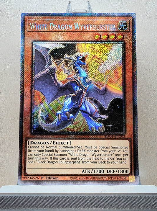 Yugioh! 1x White Dragon Wyverburster (RA04 - Platinum Secret Rare) 1st Edition