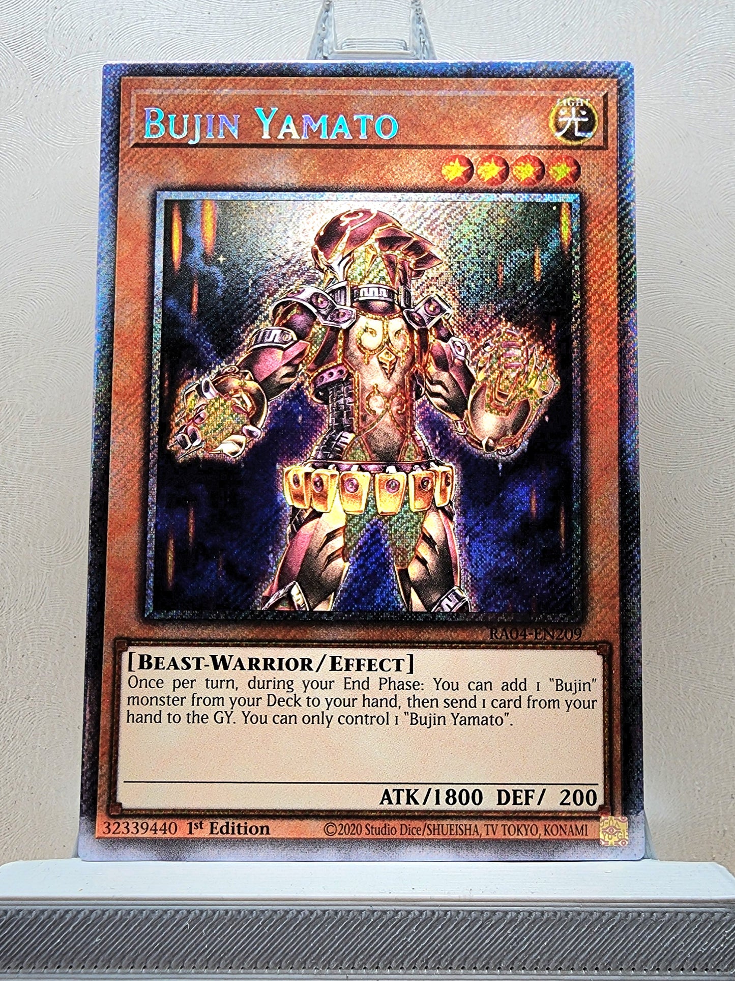Yugioh! 1x Bujin Yamato (RA04 - Platinum Secret Rare) 1st Edition