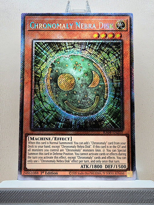 Yugioh! 1x Chronomaly Nebra Disk (RA04 - Platinum Secret Rare) 1st Edition