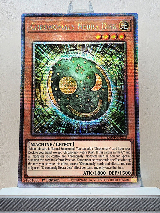 Yugioh! 1x Chronomaly Nebra Disk (RA04 - Quarter Century Secret Rare) 1st Edition