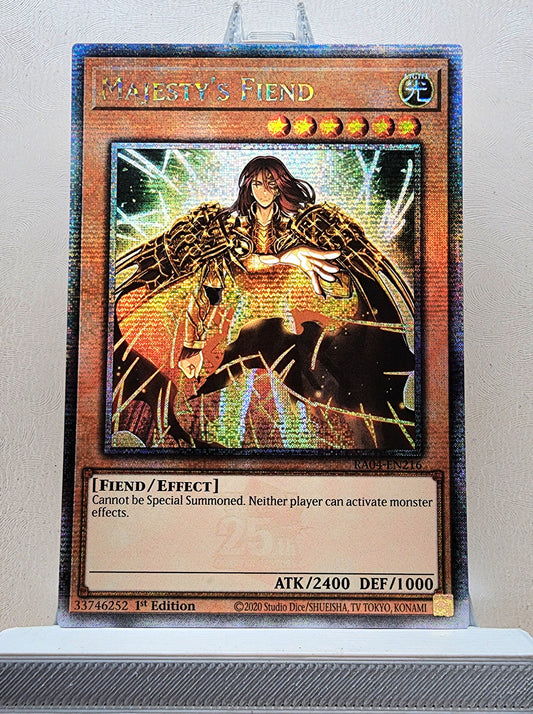 Yugioh! 1x Majesty's Fiend (RA04 - Quarter Century Secret Rare) 1st Edition