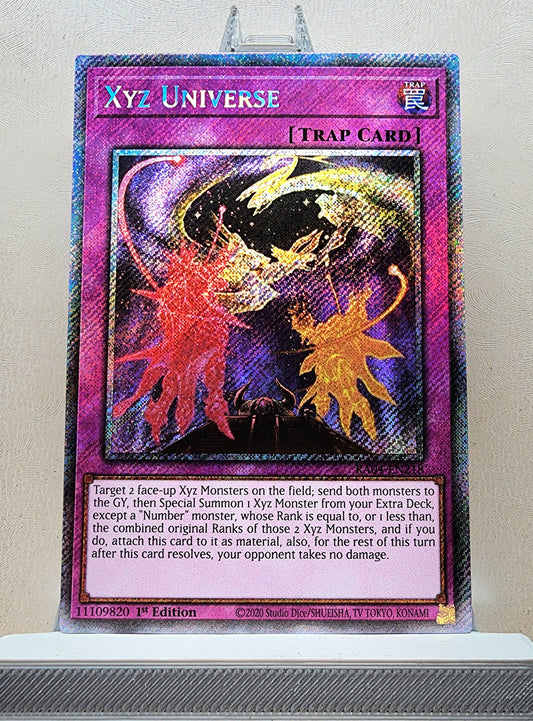 Yugioh! 1x Xyz Universe (RA04 - Platinum Secret Rare) 1st Edition
