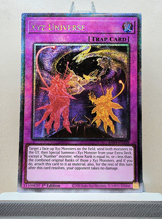 Yugioh! 1x Xyz Universe (RA04 - Quarter Century Secret Rare) 1st Edition