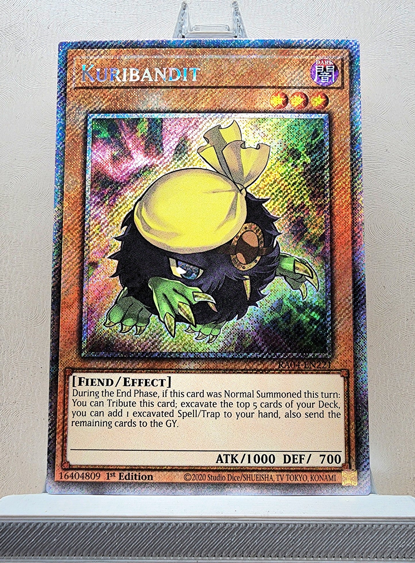 Yugioh! 1x Kuribandit (RA04 - Platinum Secret Rare) 1st Edition